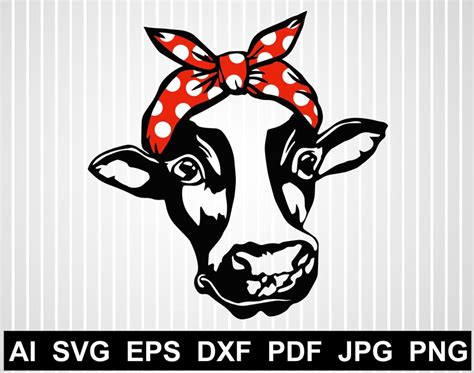 Heifer Svg Cuts File Cow With Bandana Not Today Vector Cow Svg Etsy