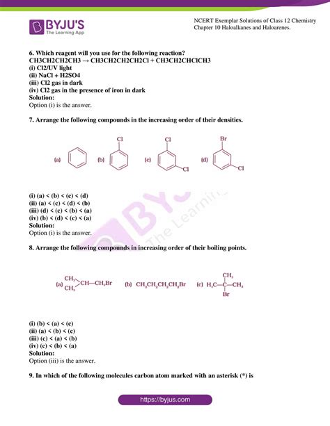 Ncert Exemplar Class Chemistry Solutions Chapter Haloalkanes