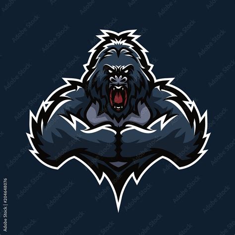 Gorilla Esport Gaming Mascot Logo Template Stock Vector Adobe Stock