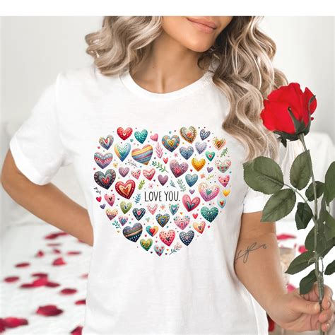 Cute Heart Shirt Womens Boho Tshirt Valentine Sweatshirt Womens