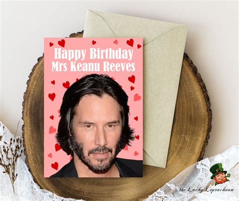 Keanu Reeves Birthday Card Funny Birthday Card Etsy