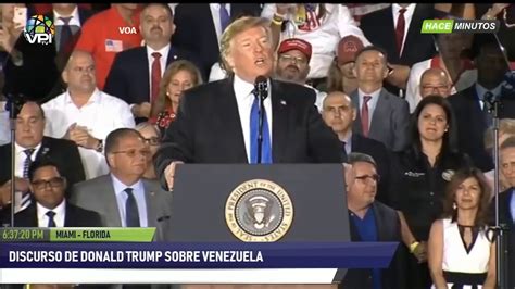 AL AIRE Discurso De Donald Trump Sobre Venezuela YouTube