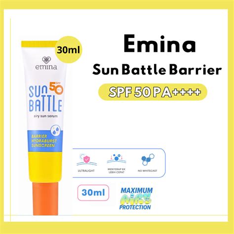 Jual EMINA SUN BATTLE AIRY SUN SERUM BARRIER HYDRABURST SUNSCREEN SPF