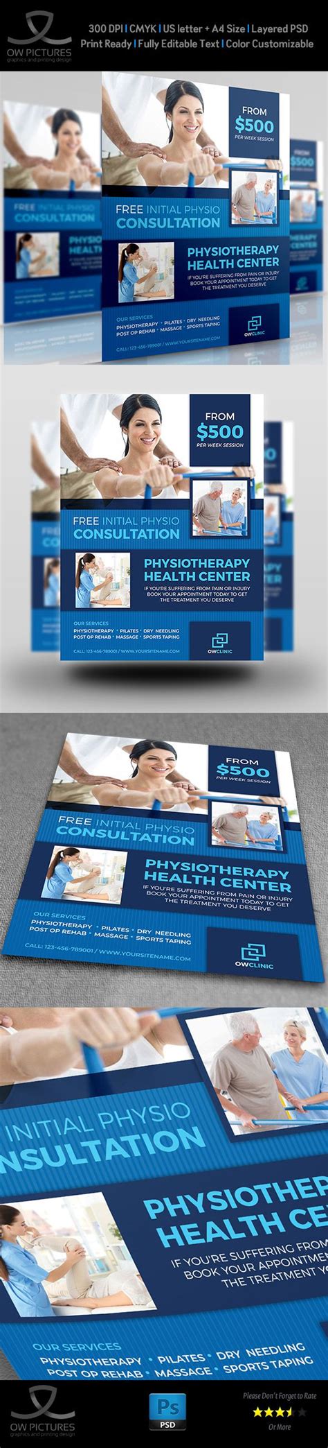 Physiotherapy Clinic Flyer Template On Behance Physiotherapy Clinic