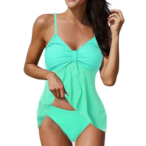 Female Two Pieces Set Summer Beach Outfits Solid Hawaii Bkini Lady