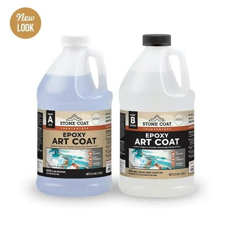 Art Coat 1 Gallon Epoxy Kit Stone Coat Countertops Colorable Diy Art Resin Epoxy With Added Uv