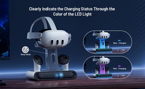 ZYBER RGB Charging Dock For Meta Quest 3 Magnetic Fast Charging