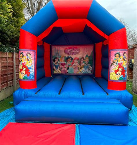 12ft X 12ft Blue And Red Castle Princesstheme A Wibbly Wobbly Castle Hire