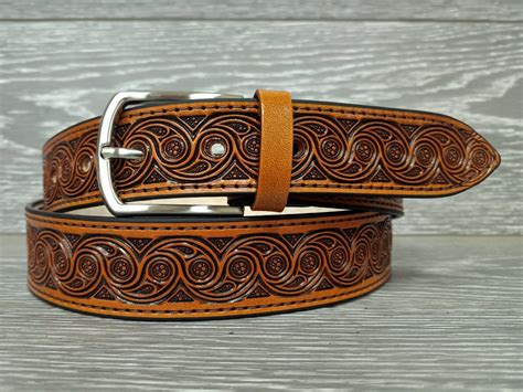 Custom Leather Belts, Handmade Leather Belts, Personalized Tooled ...