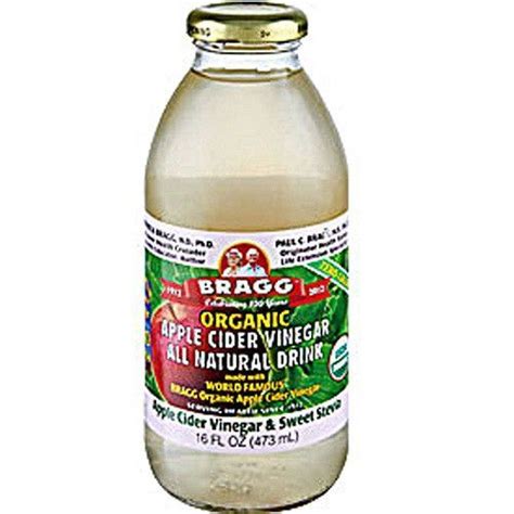 Bragg Apple Cider Vinegar With Sweet Stevia 12x16 Oz Braggs Apple Cider Organic Apple Cider