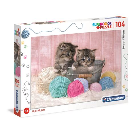 Puzzle 104 pièces Chatons et pelotes Clementoni Rue des Puzzles