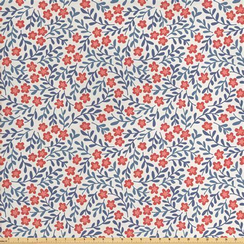 Vintage Fabric by The Yard, Vintage Retro Flower Design Bohemian ...