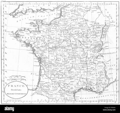 France Military Governments Guthrie 1801 Antique Map Stock Photo Alamy