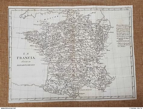 Carta Geografica O Mappa Francia Divisa In Dipartimenti Leonardo