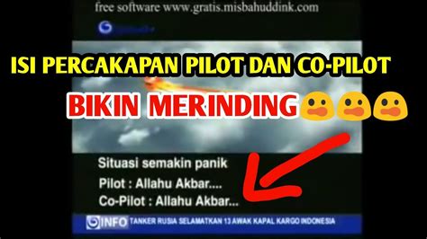 Full Rekaman Percakapan Pilot Dan Co Pilot Pesawat Srj Youtube