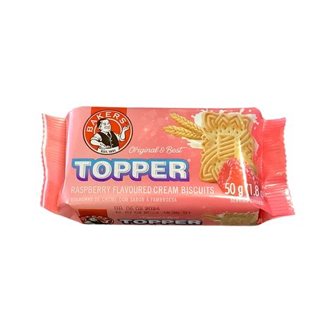 Bakers Topper Raspberry Flavoured Cream Biscuits 50g