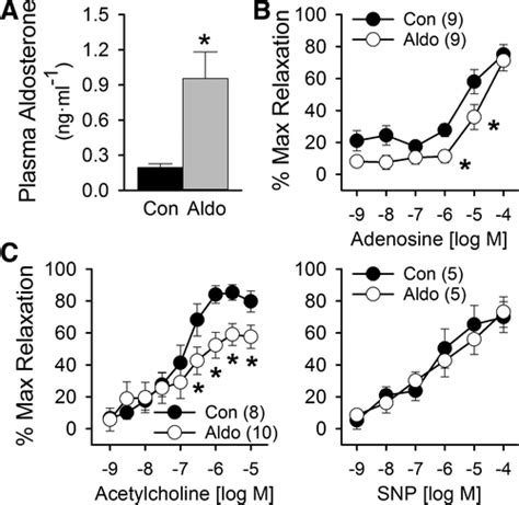 Aldosterone Impairs Coronary Adenosine Mediated Vasodilation Via