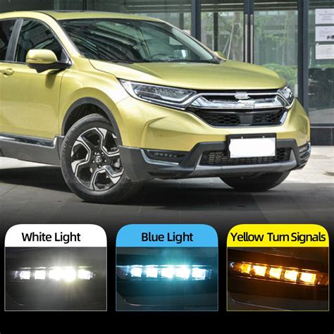 Pair Led Daytime Running Light For Honda Crv Cr V With Turn