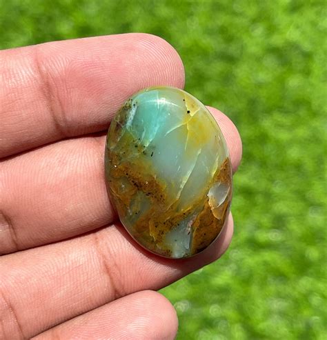 Peruvian Blue Opal Loose Gemstone Cabochon Rarefind Etsy