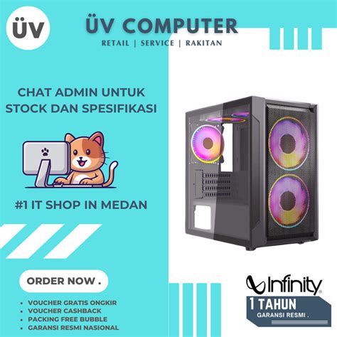 Promo Casing Pc Komputer Infinity Enlight Twins V Mid Tower Micro