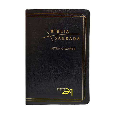 Biblia Sagrada Indice Ara Letra Gigante Couro Bonded Branca Manah