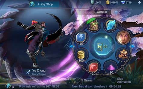 Trik Dan Tips Lucky Spin Hero Yu Zhong Mobile Legends