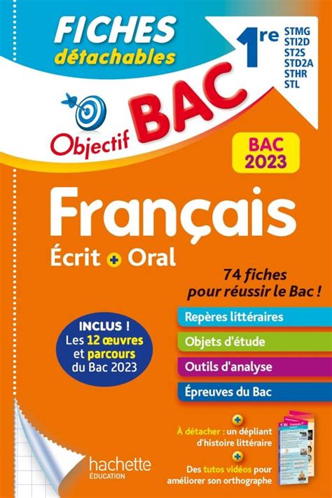 Objectif Bac Fran Ais Crit Et Oral Re Stmg Sti D St S Stl