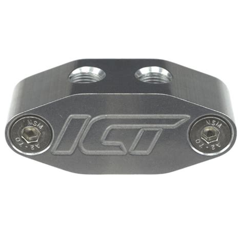 Ict Billet Ls Twin Turbo Dual 90 Degree 18 Npt Oil Feed Line Adapter Plate Ls1 For Sale Online