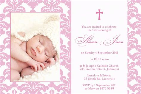 Baby Girl Baptism Invitation Free Templates Of Baptism Invitation ...