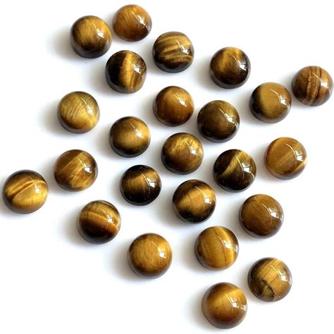 Wholesale Lot Mm Round Cabochon Natural Tiger S Eye Loose Calibrated