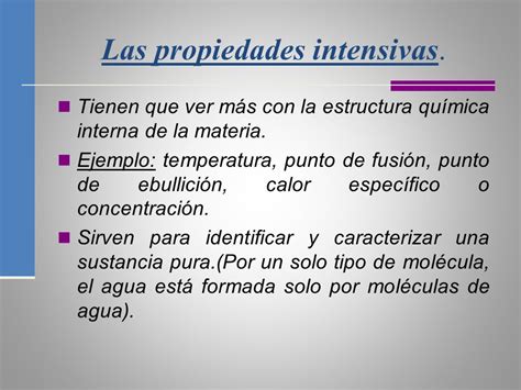 Que Son Las Propiedades Intensivas De La Materia Ejemplos Material