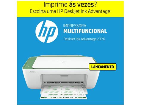 Impressora Multifuncional Hp Deskjet Ink Advantage 2376 Jato De Tinta Colorida Impressora