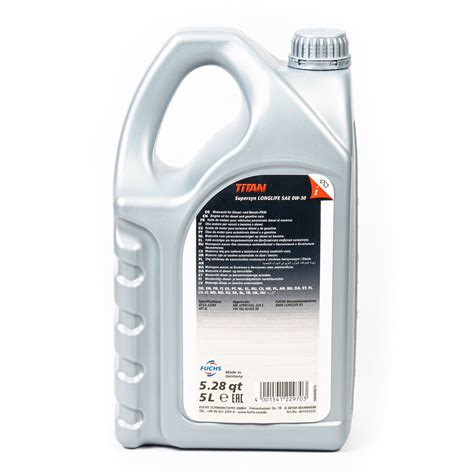 Двигателно масло, Fuchs Titan SuperSyn LongLife 0W30, 5л - eMAG.bg
