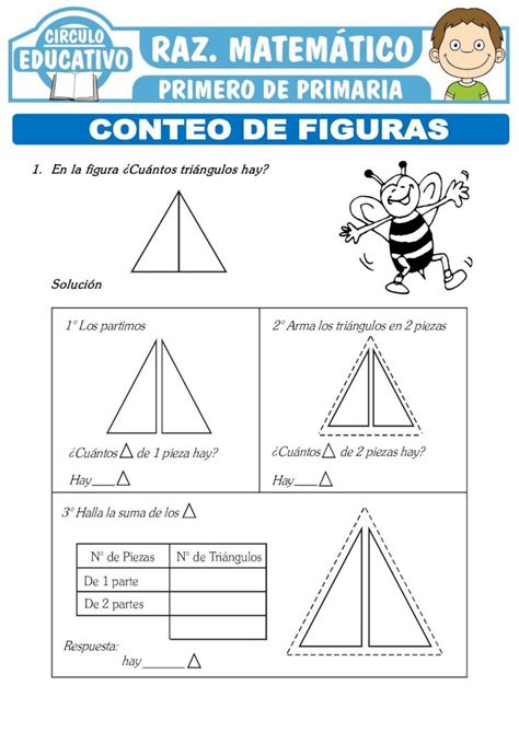 Pdf Conteo De Figuras Para Primero De Primaria Ejercicios De Conteo