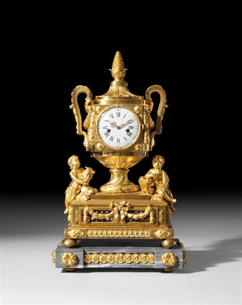 A Late Louis XV Gilt Bronze Musical Mantel Clock By Jean Baptiste