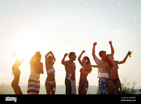 Beach party during summer Stock Photo - Alamy