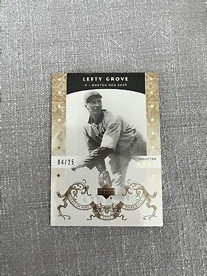 2005 Upper Deck Hall Of Fame Gold Lefty Grove Red Sox 04 25 EBay