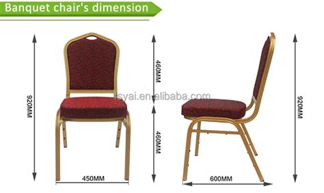 High Quality Hotel Used Chrome Aluminium Stacking Chair Banquet Gold