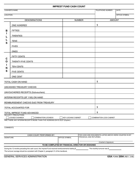 GSA Form 2094 - Fill Out, Sign Online and Download Fillable PDF ...