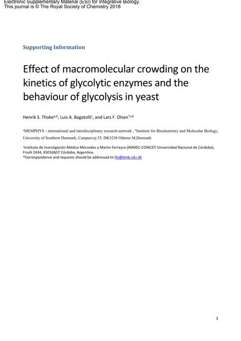 PDF Supporting Information Behaviour Of Glycolysis In Yeast 1