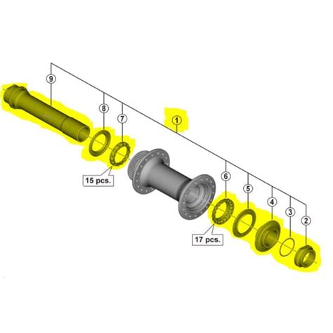 Shimano Hb Mt400 B Complete Boost Hub Axle The Hub Cycle Centre