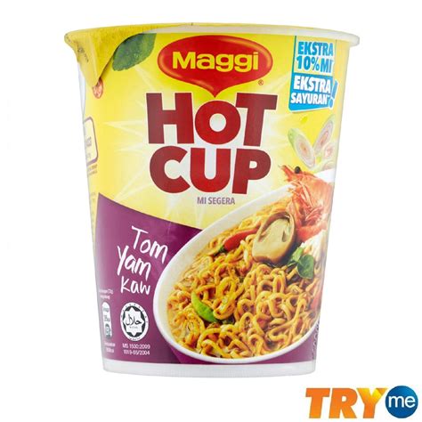 Maggi Hot Cup Instant Noodles Tom Yam Kaw 61g Shopee Malaysia