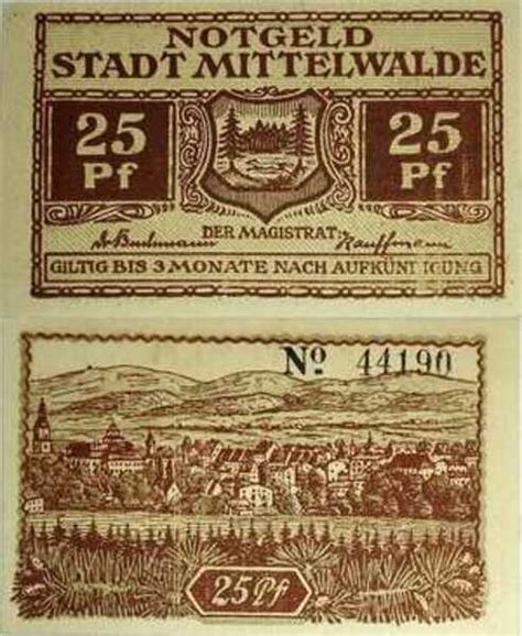 25 Pfennig Mittelwalde Ville de Mittelwalde Basse Silésie Numista