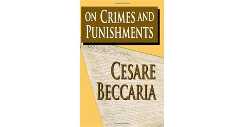 On Crimes And Punishments By Cesare Beccaria