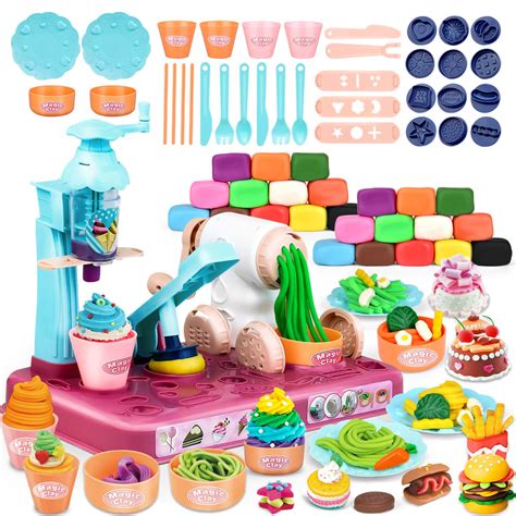 3In1 Play Dough Sets for Kids, 72Pcs Ice Cream Playdough Set Kitchen ...