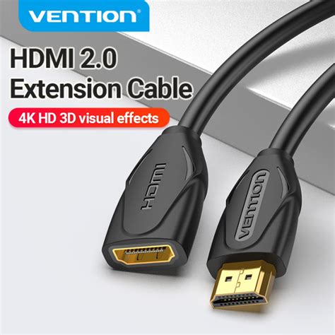 Vention Hdmi Extension Cable Male To Female Hdmi Cable 4k 3d 14v Hdmi 1m2m3m5m Extended