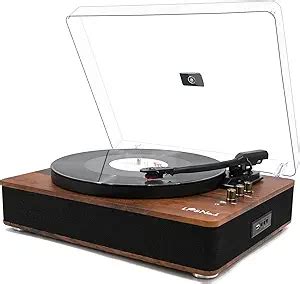 LP&NO.1 Record Player Turntable with Built-in Speakers and USB Play ...