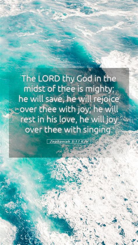 Zephaniah Kjv Mobile Phone Wallpaper The Lord Thy God In The