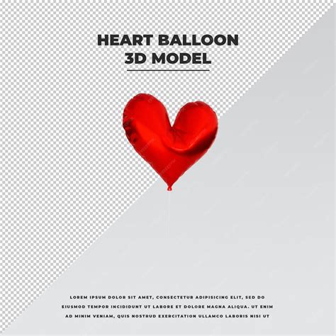 Premium Psd Heart Balloon