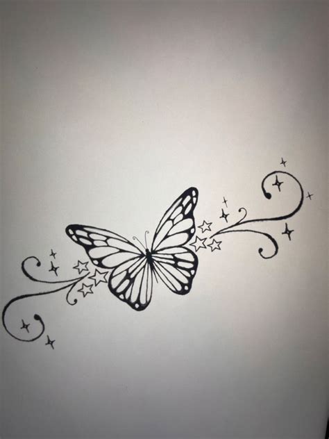 Y2k Butterfly Tattoo With Stars